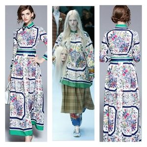 Designer Print Maxi Dress